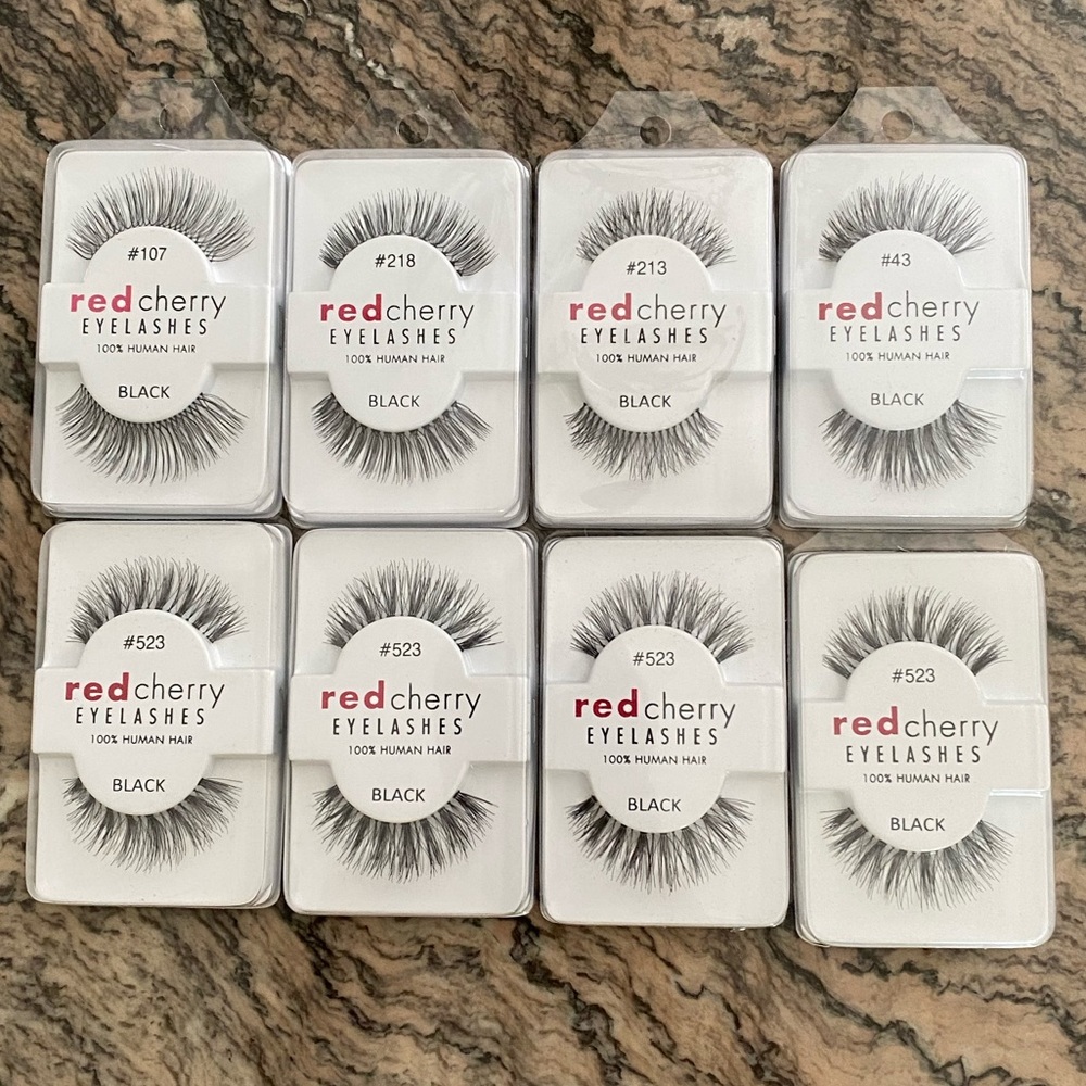 Red Cherry Eye Lashes - 100% Human Hair